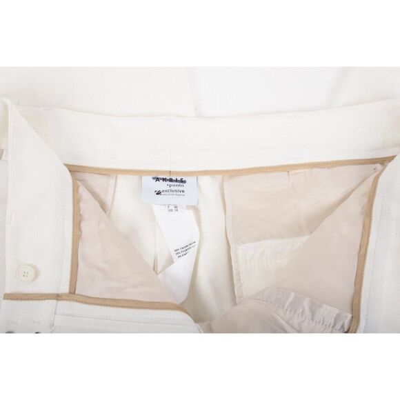 Akris Punto Womens Ferry Pants Trousers Cream Red Side Stripe EU 46 US 14 NWT - Picture 6 of 7